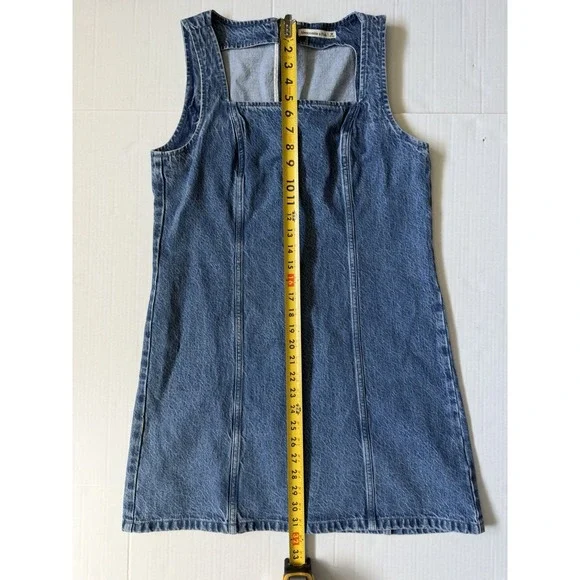 Abercrombie And Fitch Denim Mini Dress Womens M Y2K - Picture 4 of 7